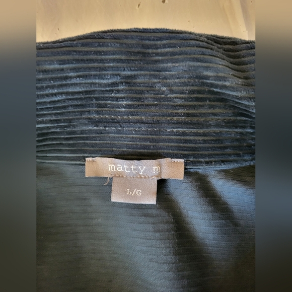 NWOT- Matty M Deep Green Corduroy Jacket, Size Large - Picture 4 of 6